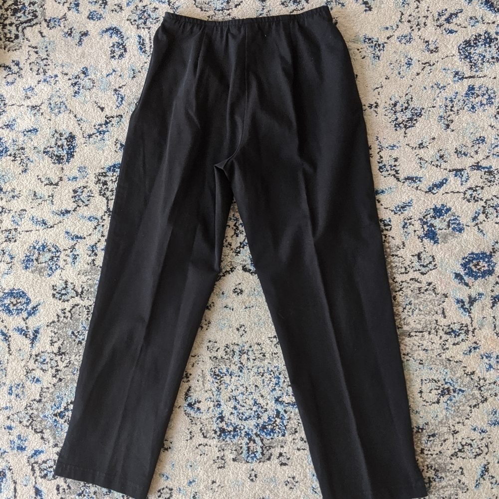 Eileen Fisher Side Zip Elastic Waist Pants - Picture 3 of 8